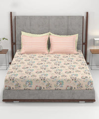 Enera Home Essential Collection Nayra Peach Color King Size Bedsheet Set - enera