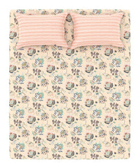 Enera Home Essential Collection Nayra Peach Color King Size Bedsheet Set - enera