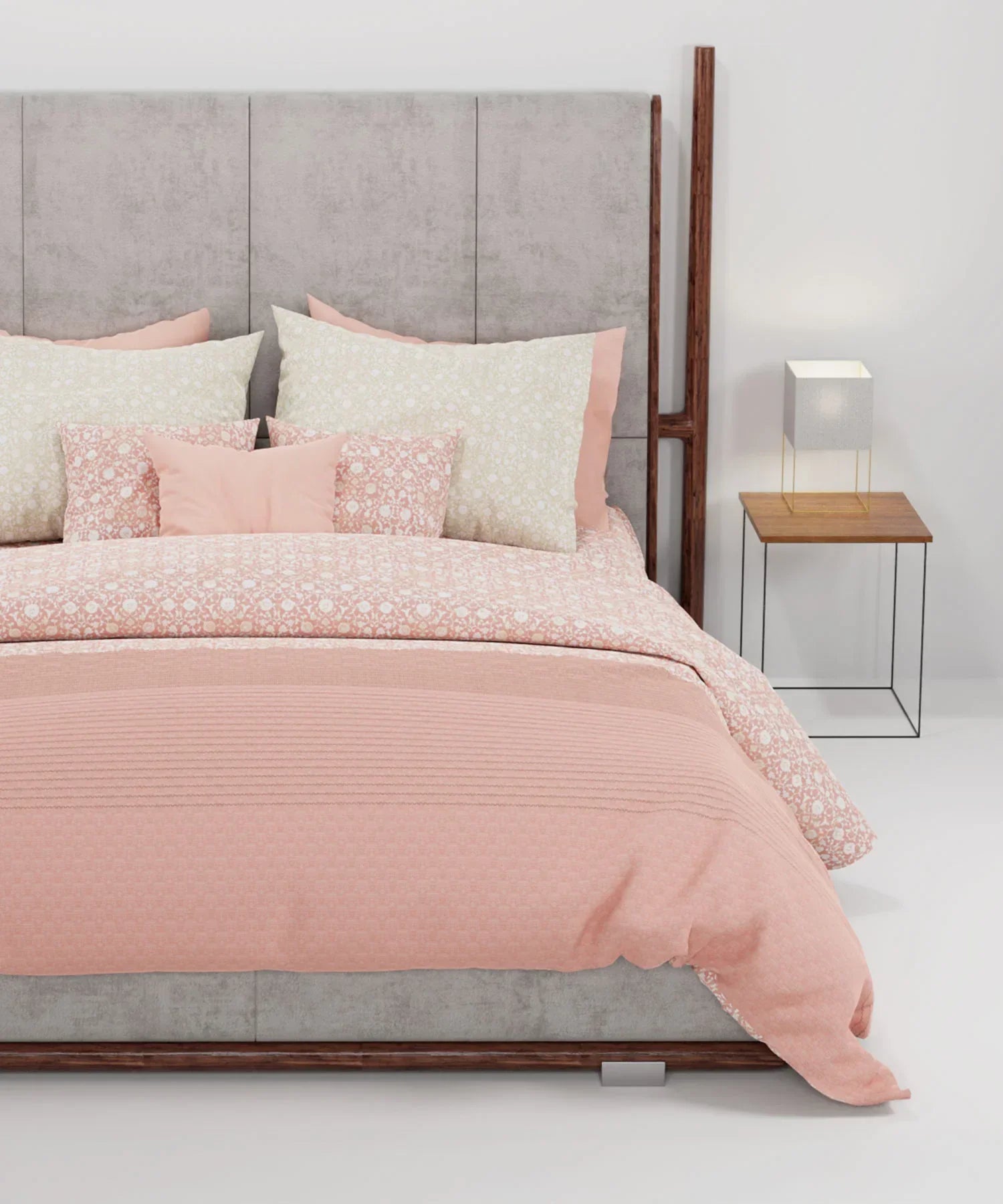 Enera Home Essential Collection Emaar Red Color King Size Bedsheet Set - enera