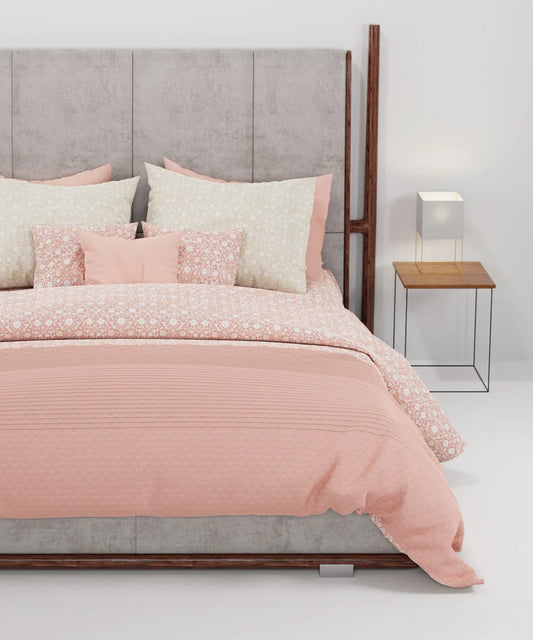 Enera Home Essential Collection Emaar Red Color King Size Bedsheet Set - enera