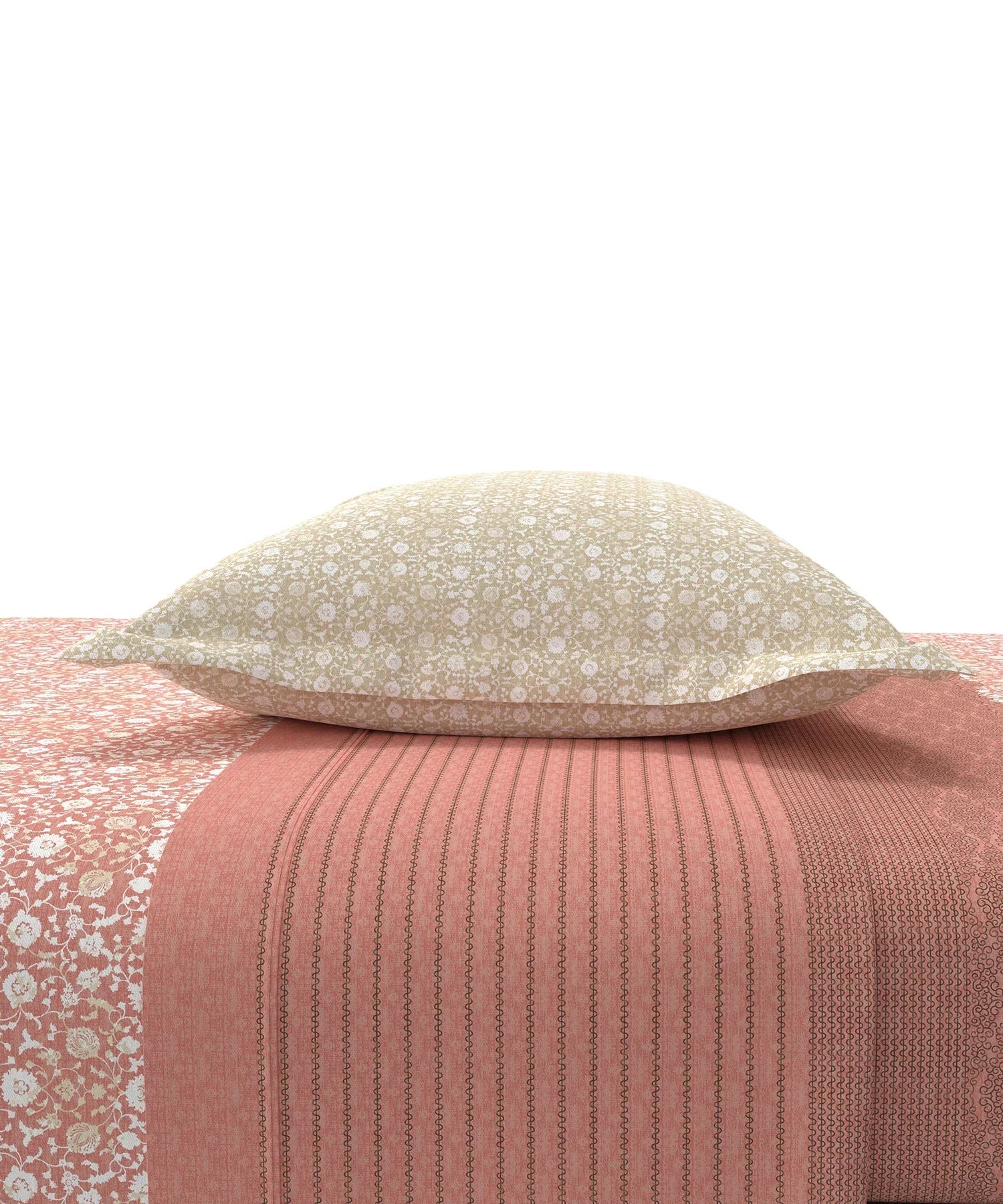 Enera Home Essential Collection Emaar Red Color King Size Bedsheet Set - enera