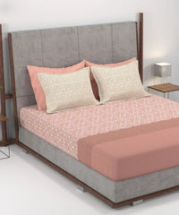 Enera Home Essential Collection Emaar Red Color King Size Bedsheet Set - enera