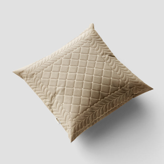 Marc Quilted Diamond Cream 16x16 Cushion Cover