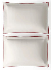 Maybury Marshamallow Embroidered 100% Cotton King Size Bedsheet Set with 2 Pillow Covers