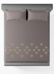 Portia Griffin Embroidered 100% Cotton King Size Bedsheet Set with 2 Pillow Covers