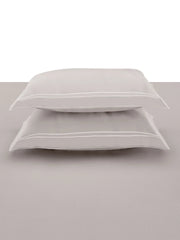Sansar Elsie 100% Cotton King Size Bedsheet Set with 2 Pillow Covers – Pebble