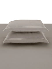 Sansar Elsie 100% Cotton King Size Bedsheet Set with 2 Pillow Covers – Light Charcoal (Para)