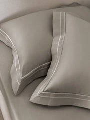 Sansar Elsie 100% Cotton King Size Bedsheet Set with 2 Pillow Covers – Light Charcoal (Para)