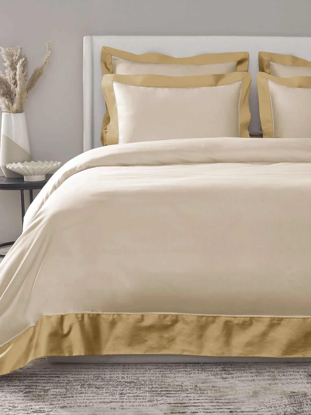 Block New Linen 100% Cotton King Size Bedsheet Set with 2 Pillow Covers