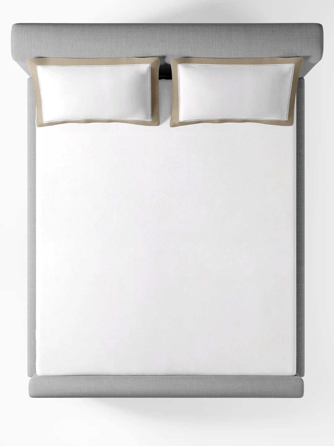 Sansar Block 100% Cotton King Size Bedsheet Set with 2 Pillow Covers – White