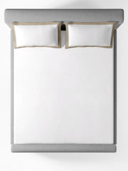 Sansar Block 100% Cotton King Size Bedsheet Set with 2 Pillow Covers – White
