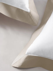 Sansar Block 100% Cotton King Size Bedsheet Set with 2 Pillow Covers – White