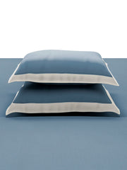 Sansar Block 100% Cotton King Size Bedsheet Set with 2 Pillow Covers – Demin