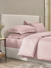 Sansar Bask 100% Cotton King Size Bedsheet Set with 2 Pillow Covers – Orchid