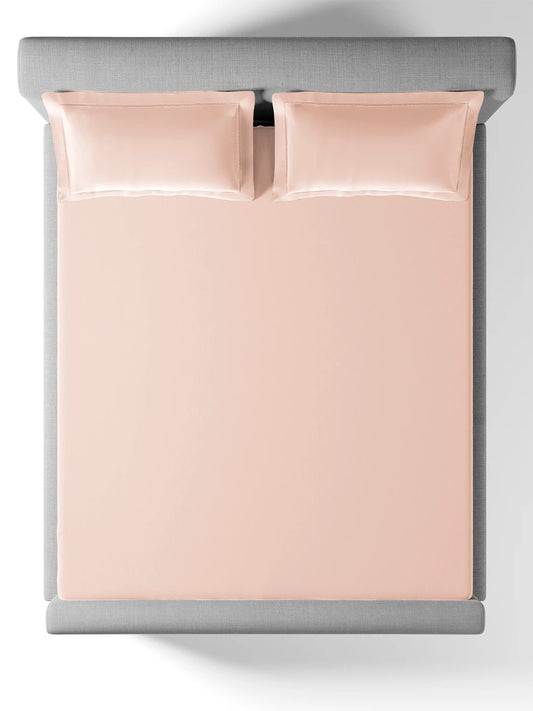 Sansar Bask 100% Cotton King Size Bedsheet Set with 2 Pillow Covers – Rose