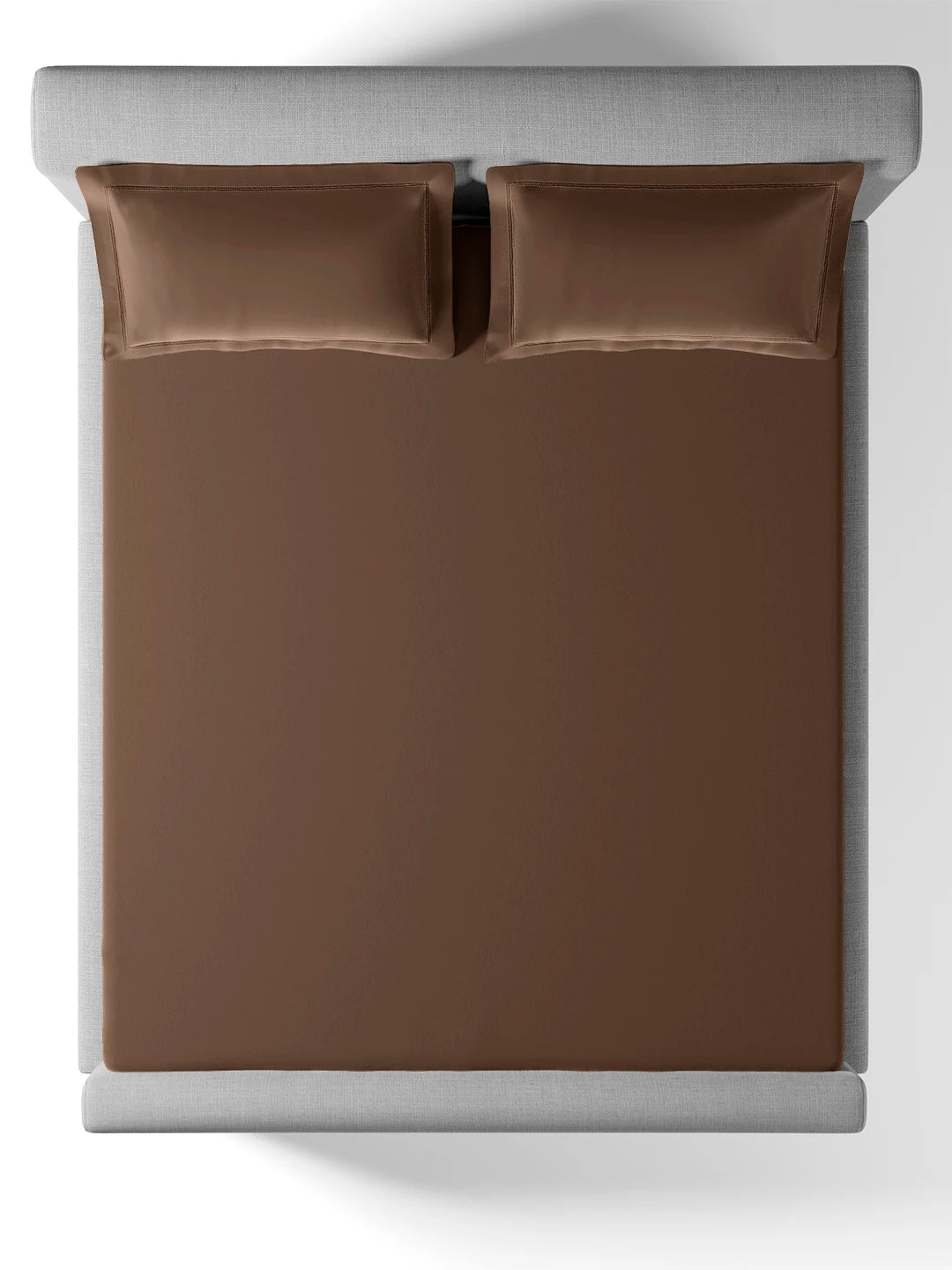 Sansar Bask 100% Cotton King Size Bedsheet Set with 2 Pillow Covers – Cocoa