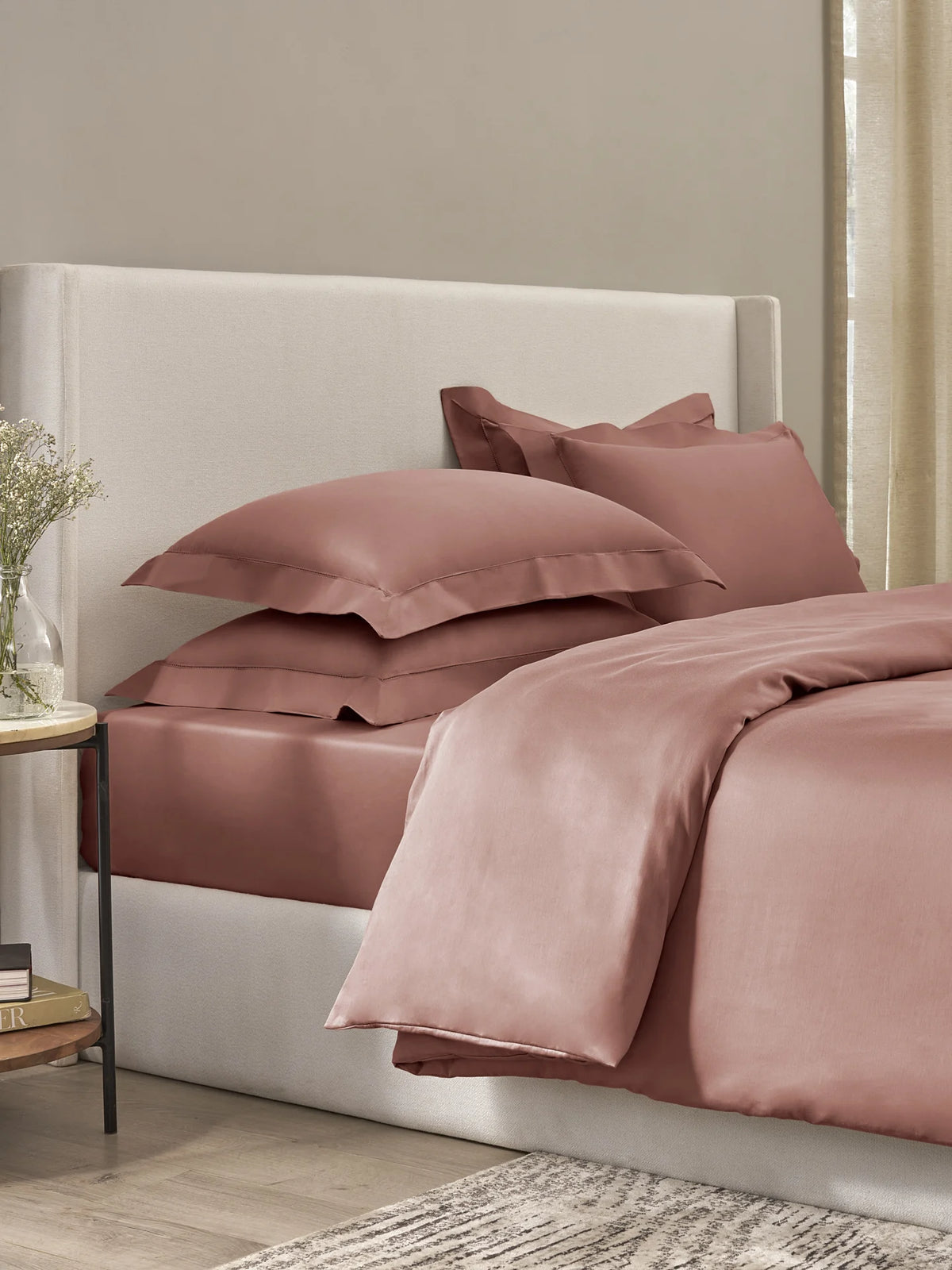 Bask Withered Rose 100% Cotton King Size Bedsheet Set with 2 Pillow Covers