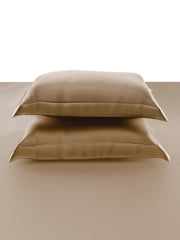 Sansar Bask 100% Cotton King Size Bedsheet Set with 2 Pillow Covers – Coffee