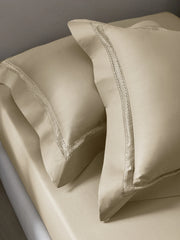 Sansar Devon 100% Cotton King Size Bedsheet Set with 2 Pillow Covers – OAT MEAL