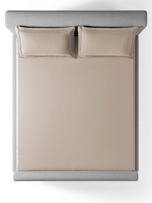 Sansar Devon 100% Cotton King Size Bedsheet Set with 2 Pillow Covers – Latte