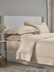 Sansar Devon 100% Cotton King Size Bedsheet Set with 2 Pillow Covers – Latte