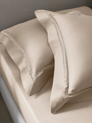 Sansar Devon 100% Cotton King Size Bedsheet Set with 2 Pillow Covers – Latte