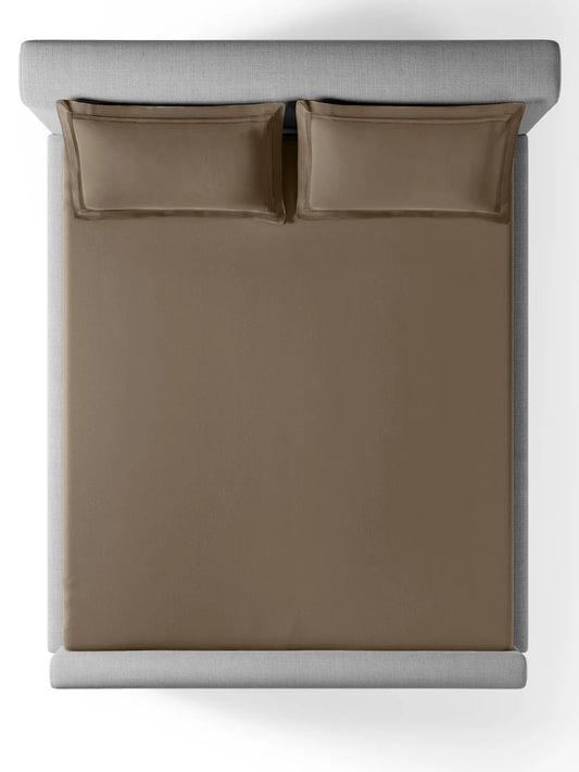 Sansar Devon 100% Cotton King Size Bedsheet Set with 2 Pillow Covers – Cappuccino