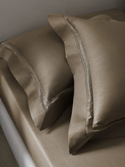 Sansar Devon 100% Cotton King Size Bedsheet Set with 2 Pillow Covers – Cappuccino