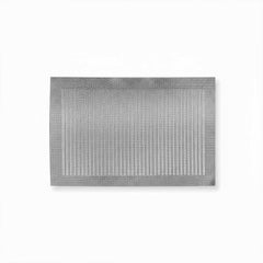Diagonal Pvc Wave Table Mat Pattern Silver 30cm x 45cm, ( Pack of 6 )