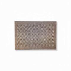 Woven Pvc Check Table Mat Choco Black 30cm x 45cm, ( Pack of 6 )