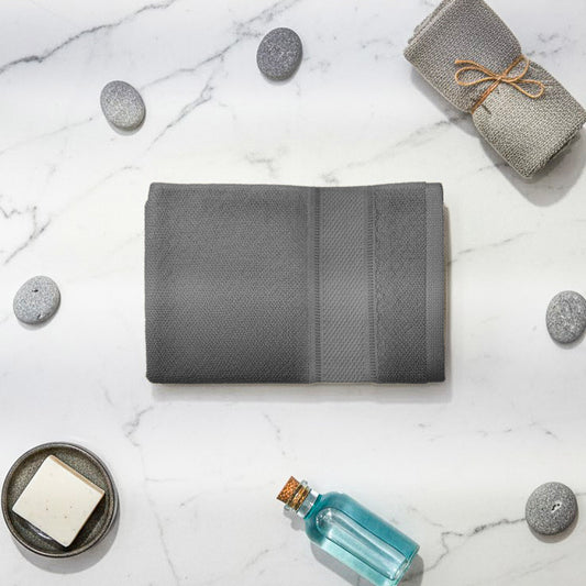 Elora Bath Towel 100% Cotton Graphite Grey 70x150 cm, Soft & Ultra Absorbent