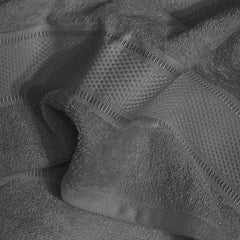 Elora Bath Towel 100% Cotton Graphite Grey 70x150 cm, Soft & Ultra Absorbent