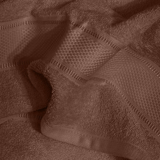 Elora Bath Towel 100% Cotton Pecan Brown 70x150 cm, Soft & Ultra Absorbent