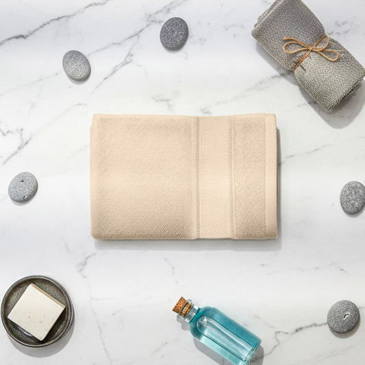 Elora Bath Towel 100% Cotton Sand Beige 70x150 cm, Soft & Ultra Absorbent