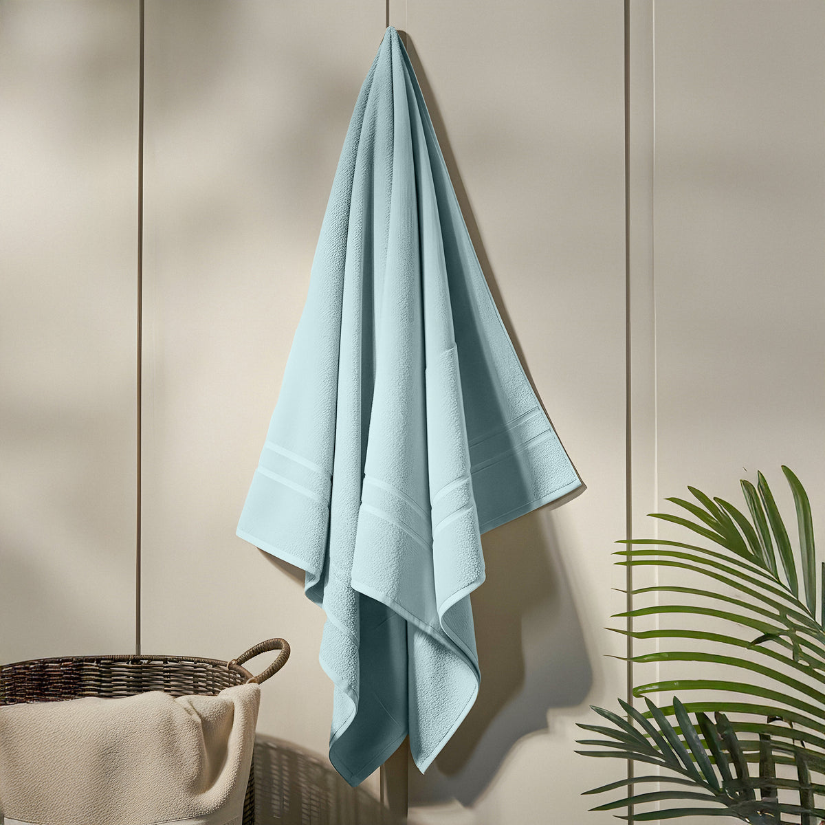 Elora Bath Towel 100% Cotton Winter Blue 70x150 cm, Soft & Ultra Absorbent