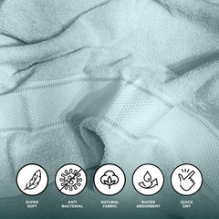 Elora Bath Towel 100% Cotton Winter Blue 70x150 cm, Soft & Ultra Absorbent