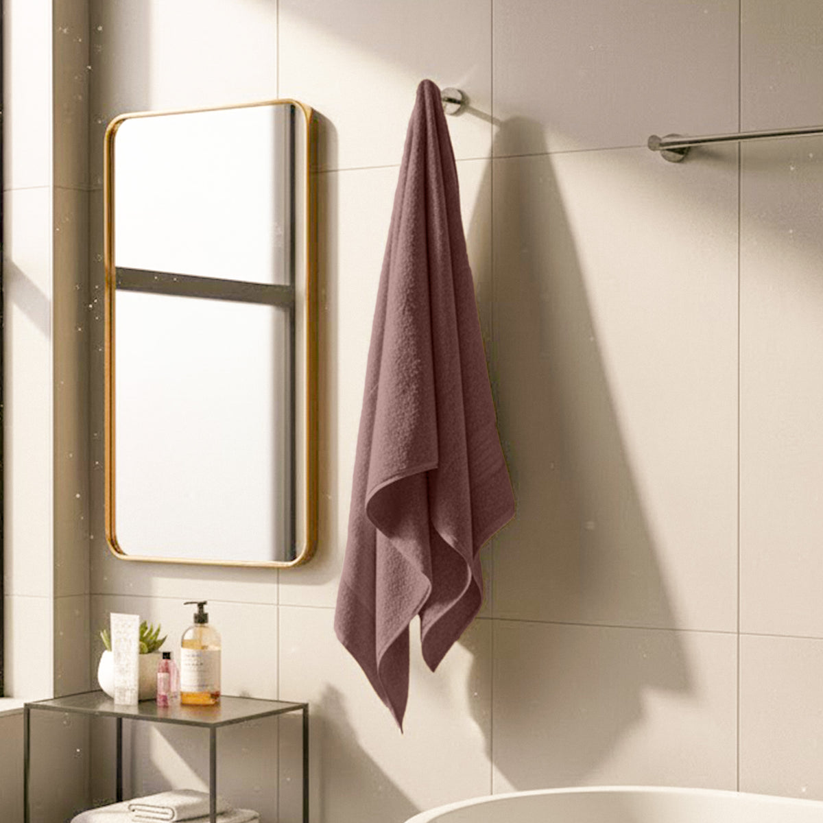 Zenva Bath Towel Bamboo Walnut Brown 70x150 cm, Soft & Ultra Absorbent