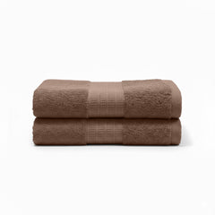 Zenva Hand Towel 2 Pcs Set Bamboo Walnut Brown 40x60 cm, Soft & Ultra Absorbent