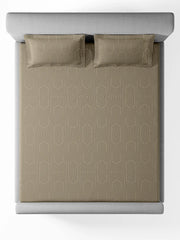 Jacquard Tessa Roasted Cashew 100% Cotton King Size Bedsheet Set with 2 Pillow Covers