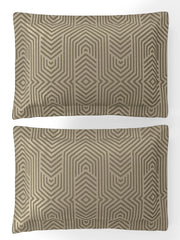 Jacquard Tessa Roasted Cashew 100% Cotton King Size Bedsheet Set with 2 Pillow Covers