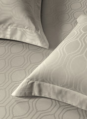 Jacquard Theo Moonsruck 100% Cotton King Size Bedsheet Set with 2 Pillow Covers