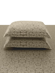 Jacquard Valenica Roasted Cashew 100% Cotton King Size Bedsheet Set with 2 Pillow Covers