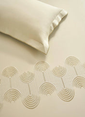 Charm Rainbow Trail Celadon 100% Cotton King Size Bedsheet Set with 2 Pillow Covers