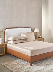 Charm Albury Taube 100% Cotton King Size Bedsheet Set with 2 Pillow Covers
