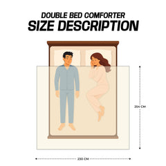 Cherish Quilted Cocoa Sand Reversible Double Bed Comforter for All Season