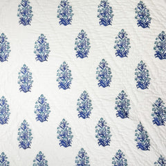Ocean Jaipuri Nishat Quilt Blue | 100% Cotton | Double Bed Comforter