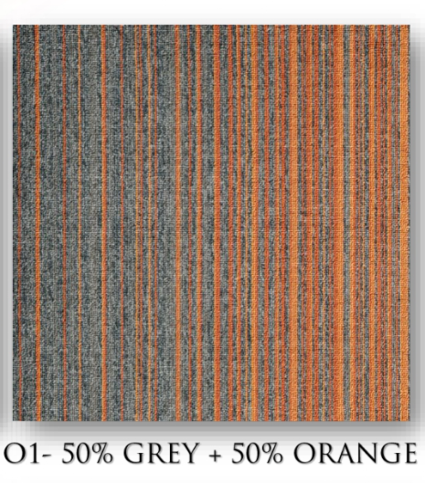 Hego New Sky Orange Color Nylon Carpet Tile - Vibrant & Durable Flooring | Enera