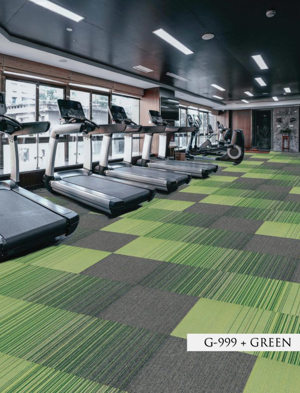 Hego New Sky Green Color Nylon Carpet Tile - Fresh & Durable Flooring Solution | Enera