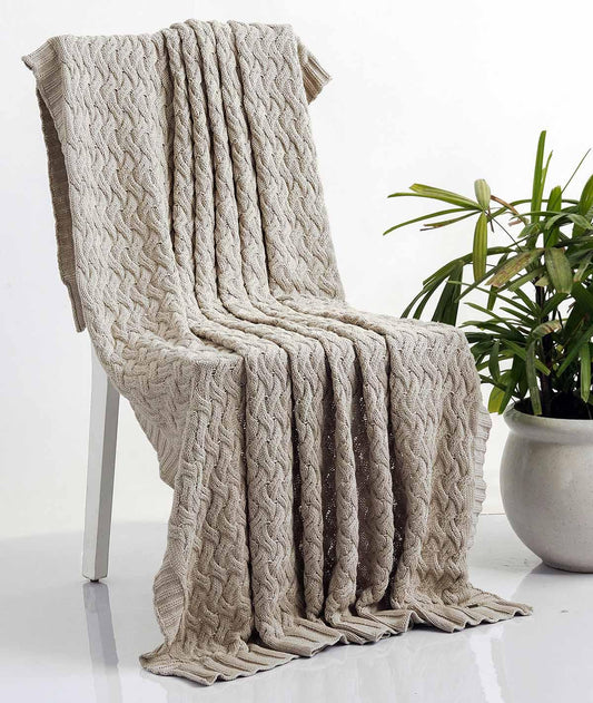 Pluchi 100% Cotton Throw Blanket | All Season Sofa & Bed Blanket