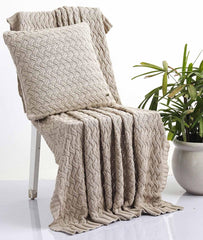 Pluchi 100% Cotton Throw Blanket | All Season Sofa & Bed Blanket